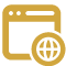 Icono de web y presencia en internet