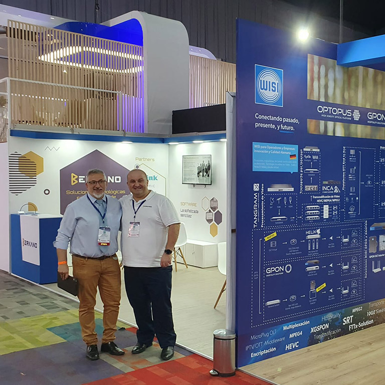 BERKANO y WISI partners y vecinos en Andina Link 2023
